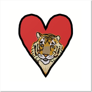 My Tiger Love on Valentines Day Graphic Posters and Art